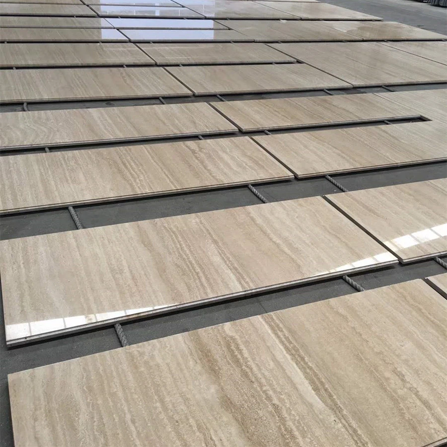 Roman Travertine tile dry lay